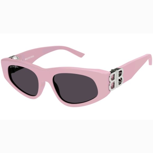 NEW BALENCIAGA BB0095S 013 WOMEN'S SUNGLASSES PINK - Picture 1 of 7